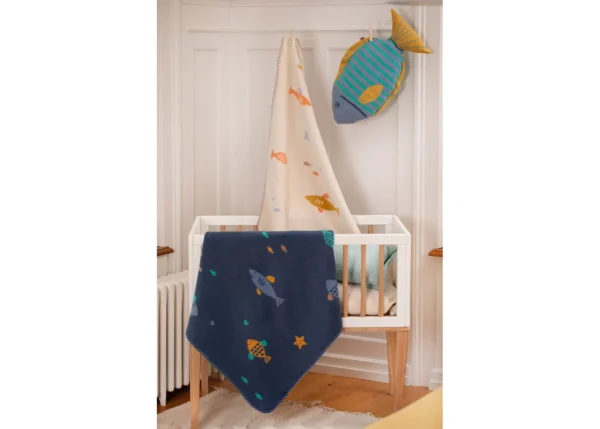 MILA baby blanket school of fish (GRS) - Image 4