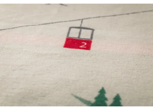 SYLT cotton throw "ski slopes & gondolas" (GRS) - Image 3