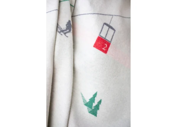 SYLT cotton throw "ski slopes & gondolas" (GRS) - Image 4