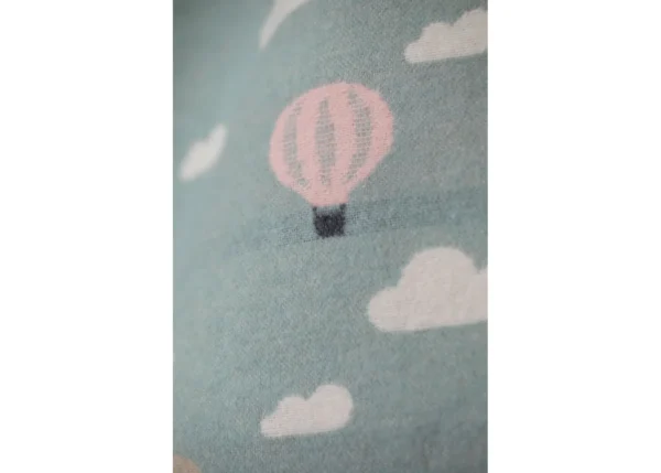 LENA baby blanket 100% org. cotton (GOTS) hotair balloons - Image 4