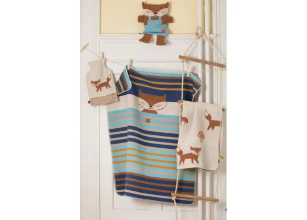 JUWEL baby blanket fox/stripes (GRS) - Image 4