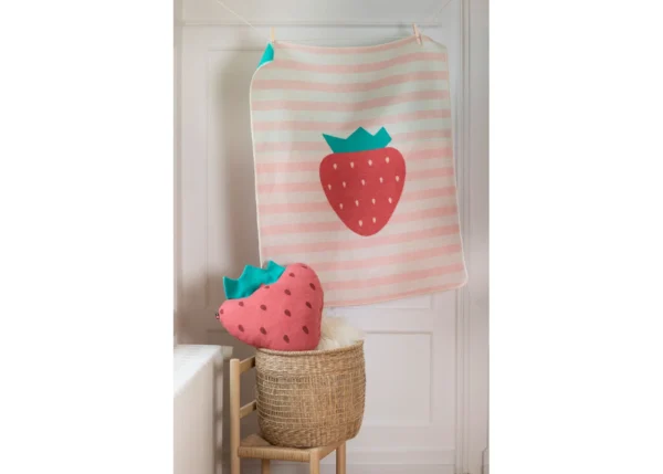 JUWEL cushion incl. filler "strawberry" ca. 35x40cm (GRS) - Image 3